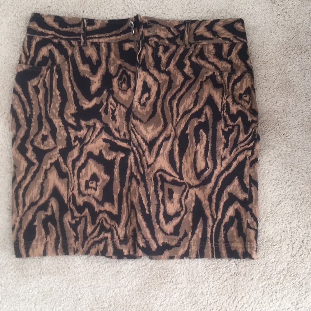 Chaps Animal Print Pencil Skirt